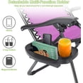 thumbnail image 5 of Pink, Set of 2 Zero Gravity Lounge Chair Recliners Steel Mesh Fabric Outdoor Folding Chair w/Footrest, Adjustable, Pillow and Tray, 5 of 15