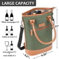 thumbnail image 4 of Luxury Wine Carrier Tote Insulated Cooler Bag for 2 Bottle Wine Carrying Case, 4 of 7