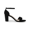 thumbnail image 3 of BLISSFUL STEP Women's Shoes Printed Chunky Heels Open Toe Ankle Strap Sandals Black 6, 3 of 8