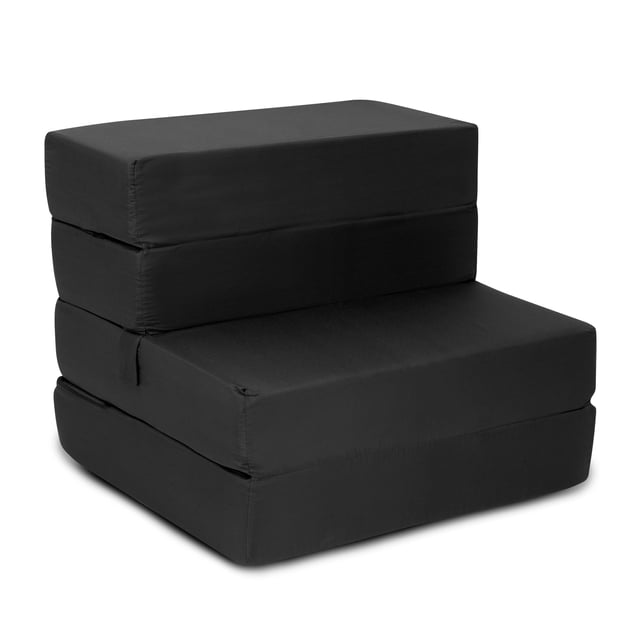 Sofá Cama Portátil Onof SCI-MNEG Plegable 2 en 1 Individual Color Negro