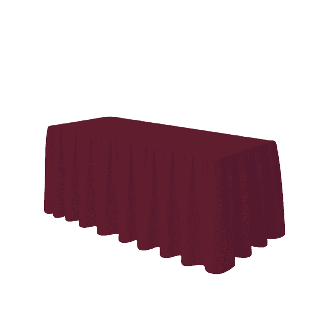 Mantel Bambalina Para Mesa De 1.80 x 0.75 Colores Vino