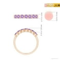 thumbnail image 5 of ANGARA Natural 0.7 Ct. Amethyst Non Eternity Stackable Ring in 14K Rose Gold for Women (Ring Size: 6), 5 of 9