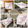 thumbnail image 6 of Pink Flower Large Tapestry for Bedroom Wall Hanging Tapestry, Spring Summer Botanical Floral Branches Ceiling Backdrop Tapestries Poster Blanket Wall Decor for Teens Room Living Room Dorm 86" x 104", 6 of 8