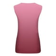 thumbnail image 3 of Tank Top for Women Casual V Neck Cotton Camisole Gradient Color Print Wide Straps Sleeveless T-Shirts Blouses Womens Loose Summer Vests Tops, 3 of 4