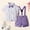 Purple#F, variant on Boys Gentleman Shirt & Suspenders Set Summermal Suit Tops Dress Shirt With Bowtie Suspender Shorts Kids Stage & Party Outfit Sets Classic Clothes Sets