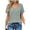 A-Light Green, variant on Womens Summer Tops Short Sleeve V Neck Blouses Ladies Casual Waffle Knit Trendy Tunic Shirts