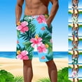 thumbnail image 2 of CHENge Swim Trunks Men 7 Inch Retro Athletic Hawaiian Print Quick Dry Pool Swimming Trunks with Pockets Upf 50+ Sun Protection Beach Shorts Bathing Suits, 2 of 6
