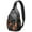 Halloween Spider Web, variant on Sling Backpack,Halloween Spider Web Hanging Pumpkins Sling Bag with Water Bottle Holder,Waterproof Sling Bag for Men/Women with Headphone Jack for Hiking,Travel