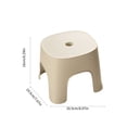 thumbnail image 3 of Minitaburete de plástico para el hogar - Diseño grueso para sala de estar, baño y cambiador de zapatos - Resistente, ligero, fácil de limpiar - 20,5 x 19,5 x 16 cm, 3 of 7
