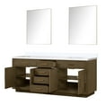 thumbnail image 4 of Grey Oak 84" W X 22" D Double Bath Vanity With Quartz Top & 36" Mirrors - Soft Close, Plywood, Solid Wood Structure 84in In 36in Filled, Cabinet, 4 of 4