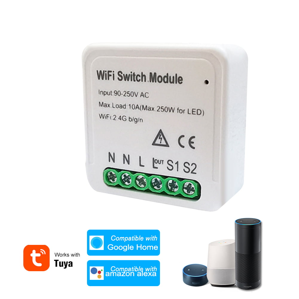 Smart Wifi Switch Module 2 Way Light Switch Diy Breaker Module Tuya