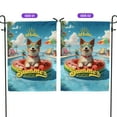 thumbnail image 2 of Hello Summer Toy Fox Terrier Pool Day on Watermelon Float Garden Flag 12x18in Double Sided Dog Lover Outdoor Decor - 13008, 2 of 5
