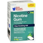 GNP Nicotine Mint Flavored Gum 2mg, 110 CT