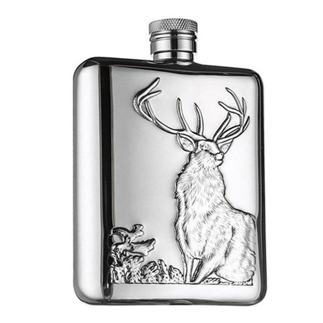 Frasco de Vino de Acero Inoxidable Frasco de Cadera 6 Oz de Ciervos Whisky Pocket Botella de Whisky Botella de Alcohol - 200-300ML