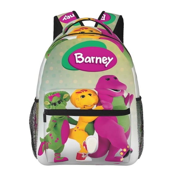 Barney And Friends Backpack Cartoon Lightweight Laptop Bookbag College Travel Hiking Work School Daypack Rucksack