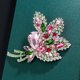 thumbnail image 2 of Broche de ramo de hojas de diamantes de imitación de cristal colorido elegante para mujer p, 2 of 5