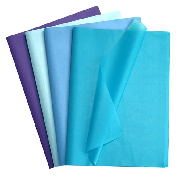 Papel de seda Fuutreo, 300 hojas, color azul, 35 x 50 cm, a granel