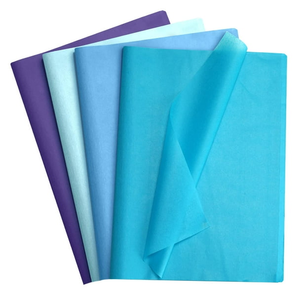 Papel de seda Fuutreo, 300 hojas, color azul, 35 x 50 cm, a granel