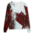 thumbnail image 4 of Fsqjgq Hoodie Sweatshirt Trendy Hoodies for Women Light Weight Jackets Womens Crewneck Oversized Sweatshirts Canada Flag Print Long Sleeve Shirts Fall Tunic Tops Loose Fit Cute Clothes Lightweight Pu, 4 of 5