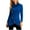 Summer Tops Blue, variant on Womens Sweater Tunic Tops, Long Sleeve Pullover for Women Fall Winter Fashion Solid Color Side Slit Mock Neck Sweaters with Buttons