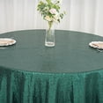 thumbnail image 5 of BalsaCircle 120" Sequin Round Tablecloth Hunter Green, 5 of 8