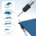 thumbnail image 5 of REDCAMP Replacement Tent Poles for Beach Canopy Accessories, 6.3ft-7.3ft Height Adjustable Aluminum Poles for Camping, Hiking, Backpacking, Outdoor Parties, 2 Pack, Silver, 5 of 9