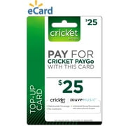 (email Delivery) Cricket Paygo $25 Top-u