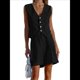 thumbnail image 3 of Conjuntos de Dos Piezas para Mujer, Verano 2025, Traje con Botones, Chaleco, Top, Pantalones Cortos de Cintura Alta, Atuendos Informales de Negocios Negro M, 3 of 6