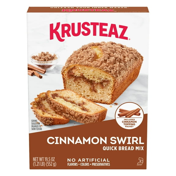Krusteaz Cinnamon Swirl Quick Bread Mix, 19.5 oz