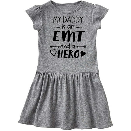 

Inktastic My Daddy is an EMT and a Hero Gift Toddler Girl Dress