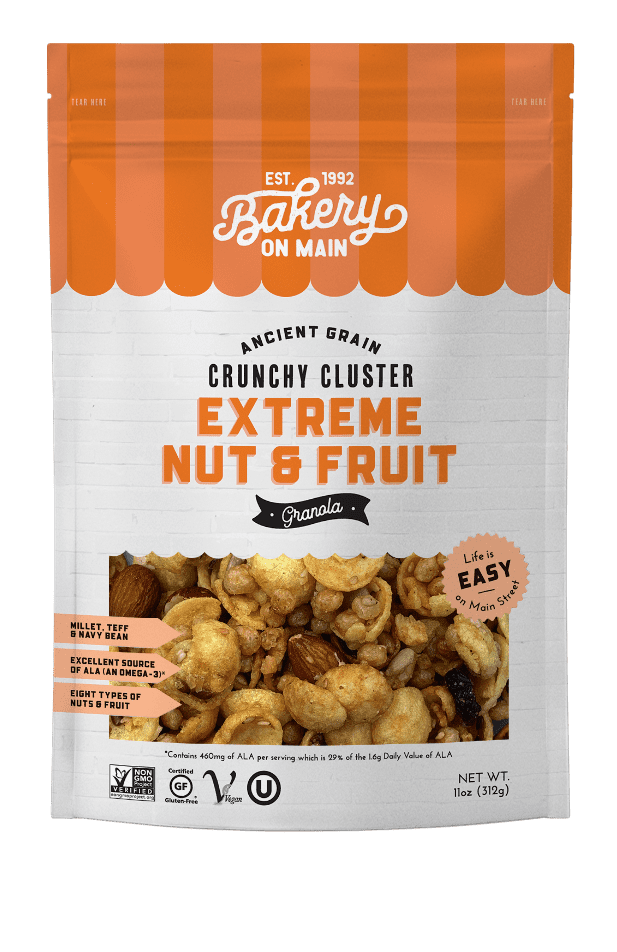Bakery On Main, Extreme Nut & Fruit Granola, Gluten Free, 11 oz. Bag
