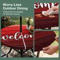 thumbnail image 5 of Round Outdoor Tablecloth with Umbrella Hole and Zipper, Red Wooden Grain Tablecloth with Elastic Waterproof, Farmhouse Ombre Wood Stripes Rustic Patio Table Covers for 45" - 54" Picnic Pool Tables, 5 of 9