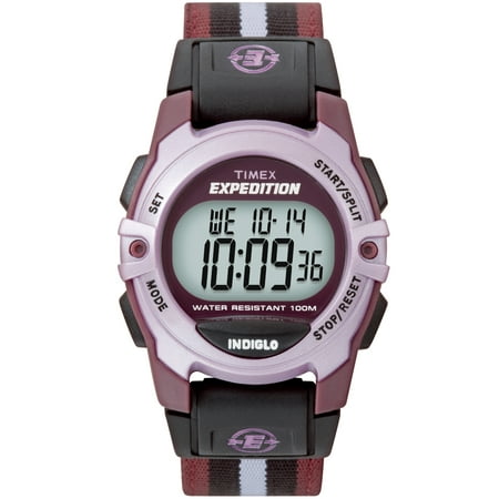 Unisex Expedition Digital CAT Mid-Size Watch, Purple Stripe Nylon