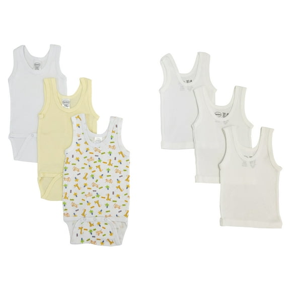 Bambini Layette Unisex Baby 6 Pc Onezies and Tank Tops