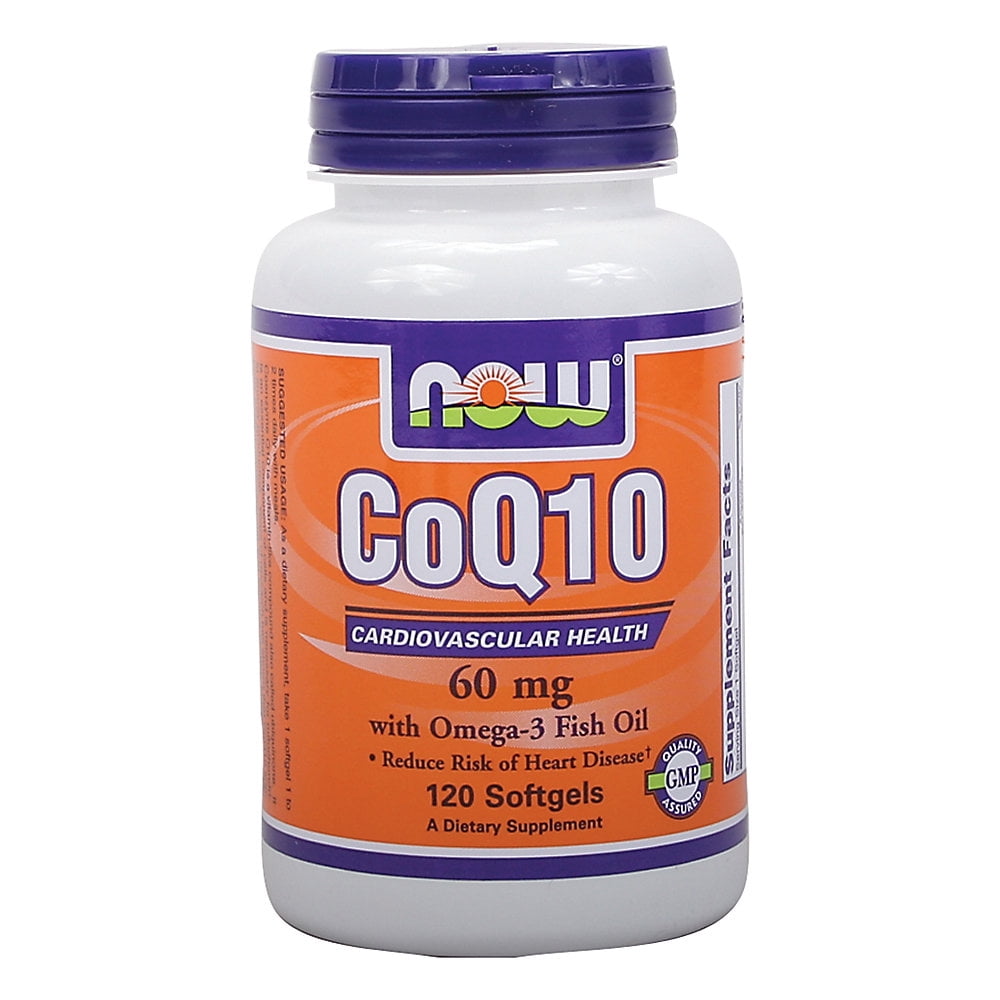 Now Foods CoQ10 With Omega-3 Cardiovascular Health, 60mg, 60ct