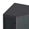 thumbnail image 5 of 22.25" Floor Coner Storage Cabinet with Tempered Glass Door, Black, 5 of 7