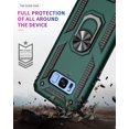 thumbnail image 3 of Samsung Galaxy S8 Phone Case, Extreme Protection Military Armor Dual Layer Protective Ring Kickstand Green, 3 of 13
