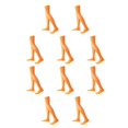 thumbnail image 2 of Jumpingount Paquete de 4 calcetines hasta el muslo de 32 cm, botas tipo calcetín, medias hasta el muslo naranja 10Conjunto, 2 of 6