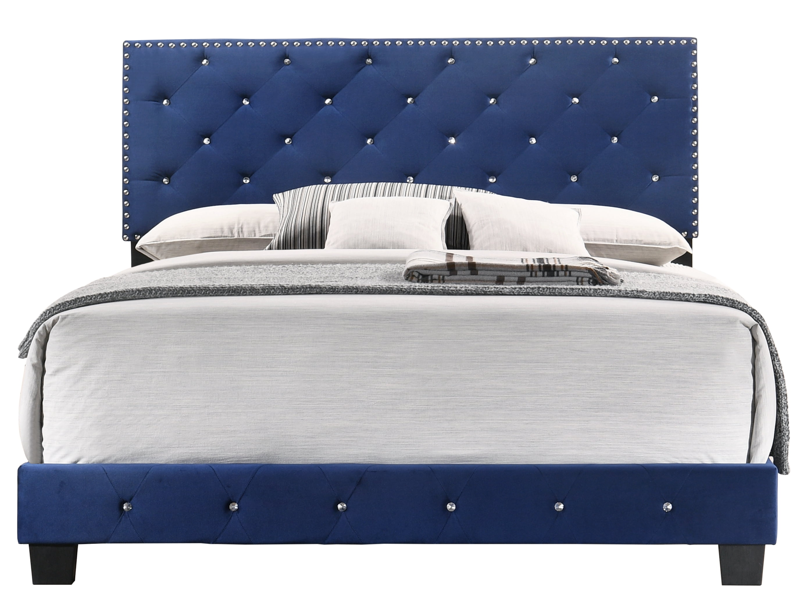 Glory Furniture Suffolk Full Bed in Navy Blue Color