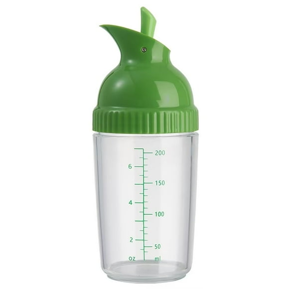 Salad Dressing Shaker, Container Salad Dressing Dispenser with Pour Spout 200ml(Black)
