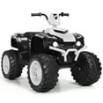 thumbnail image 1 of Costway 12V Kids 4-Wheeler ATV Quad Ride On Car w/ LED Lights Music  USB White, 1 of 10