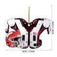 thumbnail image 4 of Christmas Decor Hangs DIY American Football Shoulder Pads And Helmet For Christmas Tree Decoration Car Rearview Mirror Pendant Crafts Collection Household pendant, 4 of 7
