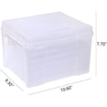 thumbnail image 2 of Greeting Card Storage & Organizer Box with 6 Adjustable Dividers for Holiday Birthday Photos, Crafts, Scrapbook, Paper, Stickers, Envelopes and More, Plastic Box of Card (New Version), 2 of 6