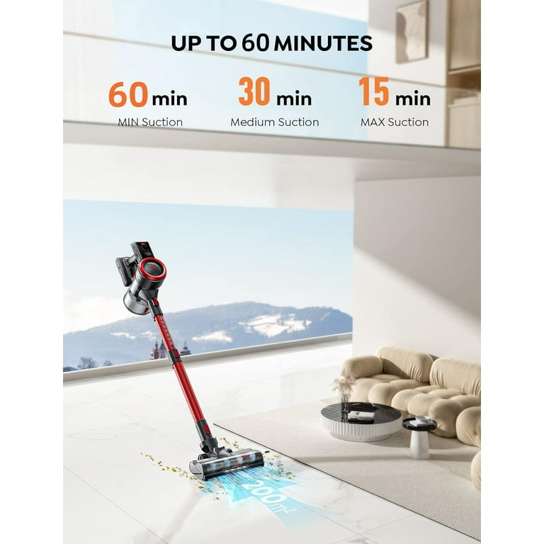 BUTURE Cordless Vacuum Cleaner, 450W Motor, 40KPA Suction, 60-Min