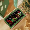 thumbnail image 3 of Christmas Doormat, Kitchen Floor Mat, Oil Absorbent Non Slip Entry Door Rug, Holiday Pattern Polyester Carpet, 40x60cm Red Green Indoor Decorative Home Blanket, 3 of 6