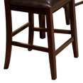 thumbnail image 4 of 5 Piece Wood Counter Height Table Fiddle Back Chairs Brown- Saltoro Sherpi, 4 of 5