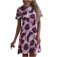 thumbnail image 1 of XFYSSS Mode Pyjama Décontracté Ample Imprimé Manches Courtes Col Rond Ensemble de Vêtements de Nuit pour la Maison, 1 of 5