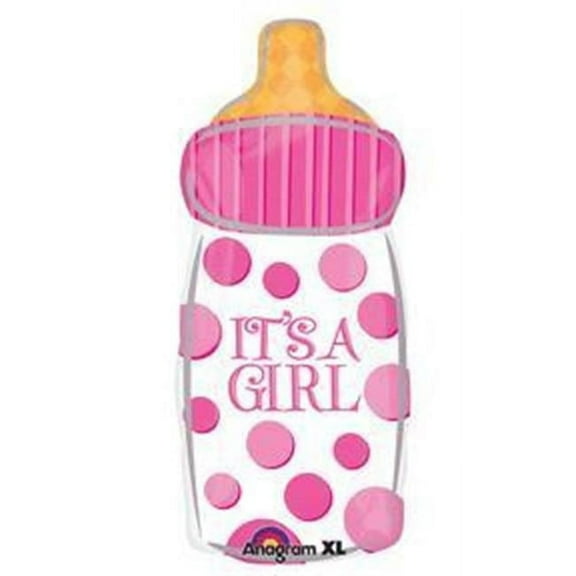 23" It's A Girl Baby Shower Bottle Foil Balloon