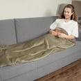 thumbnail image 4 of Flyingstar Sherpa Throws Blanket, Fleece Soft Cozy Blanket Throws for Sofa Bed 50"x60", 4 of 7