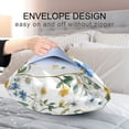 thumbnail image 4 of Yayeee Pillowcase Standard Size Set of 2 Satin Wrinkle Resistant Pillow Case, Blue Floral, 4 of 7